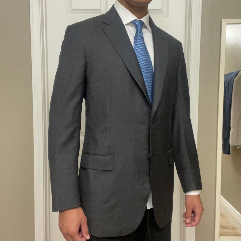 BRIONI CHIGI (James Bond Casino Royale) Super 150’s Wool Grey Suit Jacket 44L